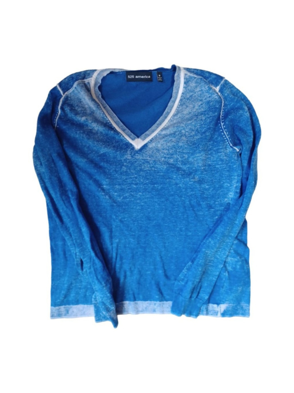 525 America Stretch light‎ v-neck sweater cotton viscose M